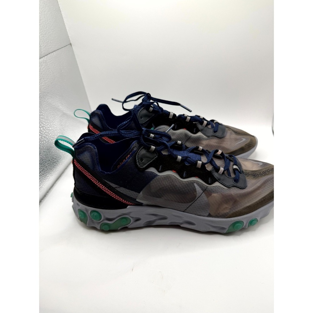 Nike React Element 87 Men 10.5 Sneaker Neptune Green Black Running Athletic Shoe - Picture 5 of 10